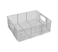 Folpus Stainless Steel Wire Food Baskets Buffet Basket Pan with Handle Baking Tool Food Serving Tray Bread Basket Organizer for Restaurant Tabletop