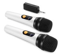 FOLTUSYMY Wireless Microphone, Dual Digital Dynamic Microphone with Rechargeable Receiver, 200ft Range, Microphone for Singing, Karaoke, Meeting, Church, Wedding