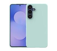 Foluu Silicone Case for Samsung Galaxy S25 FE, Liquid Gel Rubber Bumper Case with Soft Microfiber Lining Cushion Slim Hard Shell Shockproof Protective Cover for Galaxy S25 FE 2025 (Light Cyan)