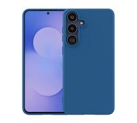 Foluu Silicone Case for Samsung Galaxy S25 FE, Liquid Gel Rubber Bumper Case with Soft Microfiber Lining Cushion Slim Hard Shell Shockproof Protective Cover for Galaxy S25 FE 2025 (Blue)
