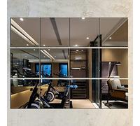 FOLUVUR 12PCS Gym Mirror Tiles - Frameless Square Mirror Set for Wall & Table, Perfect for Wedding Centerpieces