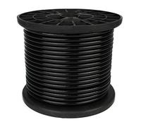 FOLUXING 100FT Black Vinyl Coated Wire Rope, String Lights Hanging Kit,Black Cable Railing Kit, DIY Balustrades,1/8Inch (3 mm) Overmolded to 3/16 Inch(5mm)