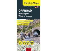 FolyMaps OFFROAD Western Alps 1:250,000 : Special map with over 60 off-road tracks