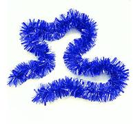 Folytiy 10M/32.8ft Christmas Tinsel Garland Decorations for Christmas Tree/Wreath/Stairs/Fireplaces Decor/Wedding Birthday Party Supplies(Blue)