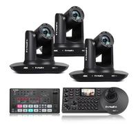 FoMaKo 4K 20X NDI PTZ Camera HDMI, AI Auto-Tracking,for Education&Professional Demos Including Online Classes and Skill Tutorials Live Streaming,NDI 6 & NDI HX3 Certified(K20UHX3+M1+KC608 Pro)