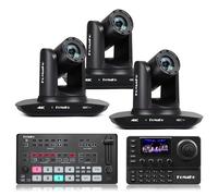 FoMaKo 4K 20X PTZ Camera HDMI, AI Auto-Tracking,for Church Worship Education Conference Events,NDI 6 & NDI HX3 Certified(K20UHX3+KC606+M1)