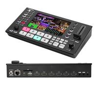 FoMaKo 4K HDMI Video Mixer Switcher, 5.5 Inch FHD LCD Screen, 5-Channel Live Streaming Switcher, 4K 60FPS Input, 1080p 60FPS Output, Support PTZ Controller, HDMI Video Switcher, M3