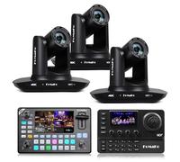 FoMaKo 4K PTZ Camera HDMI NDI,20X Optical Zoom AI Auto-Tracking Gen 3, for Real-time Collaboration of Video Conferencing and Remote Monitoring Live Streaming.(K20UH NDIX3+KC602+KC606N)