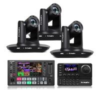 FoMaKo 4K PTZ Camera HDMI NDI,20X Optical Zoom AI Auto-Tracking Gen 3, for Real-time Collaboration of Video Conferencing and Remote Monitoring Live Streaming.(K20UHX3+M3+KC606N)