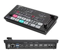 FoMaKo 4K Video Mixer Switcher 5-Channel HDMI Live Streaming Switcher 1080p 60FPS Output PTZ Controller SDI HDMI Video Switcher, M1