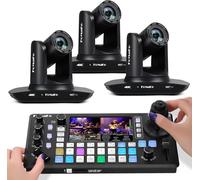 FoMaKo K20UH 4K HDMI PTZ Camera with AI Auto-Tracking(Gen 3), KC800 4K HDMI Video Switcher Integrated Pro PTZ Controller for High end Summit, Large Conference, Weddings LiveStreaming(K20UHX3+KC800)