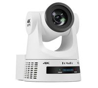 FoMaKo K600NW 4K 60fps NDI PTZ Camera, NDI|HX3 4K 60fps Output,20X Optical Zoom,Gen 3 AI Auto-Tracking, 3G-SDI HDMI USB PoE, for Church Worship & Live Streaming, White
