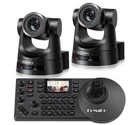 FoMaKo PTZ Camera Bundle 20X HDMI 3G-SDI IP PoE for Church Worship (2pcs) With Controller Keyboard (FMK20SDIx2+KC608)