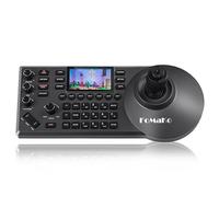FoMaKo PTZ Controller PoE PTZ Camera Controller 3" LCD Screen Preview, 4D Joystick PTZ Controller for Church Live Service Education, Visca PELCO D/P RS232 RS485, Black