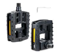 FOMAS Bike Pedal Foldable 9/16 inch Plastic with Reflective Strips Waterproof Anti-Slip for Folding Bike City Cruiser