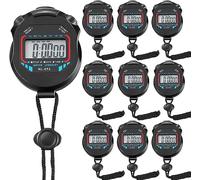 FomaTrade Waterproof Stopwatch,Digital Stopwatch Timer,Sport Stop Watch,Interval Timer with Large Display (1) (10) (10)