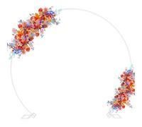 Fomcet 8.5FT White Round Backdrop Stand Metal Circle Balloon Arch Frame for Wedding Birthday Party Anniversary Valentine Ceremony Decorations Thickened Square Tubes