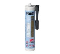 Fome Flex Grey Silicone Sealant [310ml] - Professional Grade, Waterproof & Mould Resistant - For Bathroom, Kitchen, Windows, Showers & More - Long-Lasting, UV-Resistant