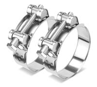 Fomiata 2Pcs 201 Stainless Steel T-Bolt Hose Clamps,Clamp Range 29-31mm ， Band Width 24mm (74-79mm 2pcs)