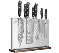 fomidao Magnetic Knife Block, Stainless Steel Magnetic Knife Holder,Power Magnetic Knife Block Without Knives Double Sided for Kitchen Knife Storage
