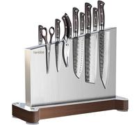 Fomidao Magnetic Knife Holder Stand,Extra Large Stainless Steel Magnetic Knife Block Without Knives,Power Magnetic Knife Rack Strip,Double Sided Magnet Knife Storage Organizer