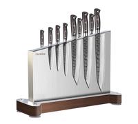 Fomidao Magnetic Knife Holder Stand,Extra Large Stainless Steel Magnetic Knife Block Without Knives,Power Magnetic Knife Rack Strip,Double Sided Magnet Knife Storage Organizer