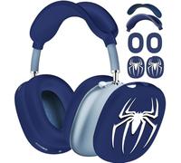 Fomissky 4 in 1 AirPods Max Case with Ear Covers, Includes Headband Cover & Soft Silicone Earpads Covers Compatible with Apple AirPods Max (Midnight Spider Design)