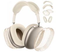 Fomissky 4 in 1 AirPods Max Case with Ear Covers, Includes Silicone Headband Cover & Glitter TPU Ear Cups Compatible with Apple AirPods Max (Clear Starlight)