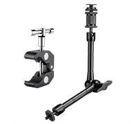 FOMITO 11 inch Articulating Magic Arm + Super Clamp for DSLR Rig Camera to LCD Monito, LED Video Light