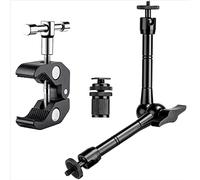 Fomito 11" Magic Arm + Superclamp, Adjustable 11" Articulating Arm Magic Arm Clamp Friction Arm with Super Clamp for DSLR Camera Rig, LCD Monitor, LED Lights, Flash Light