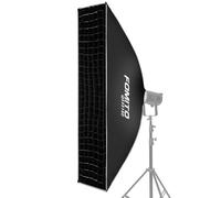 Fomito 14"x63"/35x160cm Rectangular Softbox, Quick Release Bowens Mount Softbox with Honeycomb Grid, Light Diffusers, Bag for Godox SL-60W SL60IID SL150R SL300R Aputure 120d etc