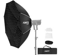 FOMITO 47.2" x 47.2" Quick Release Strip Softbox 120x120cm with Beam Grid, Soft Photography Light Shaping Tools for Godox SL-60W SL150W II FV150 AD300PRO AD400PRO AD600BM VL150 VL300 Studio Light
