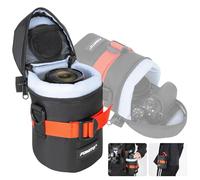 FOMITO Camera Lens Case Pouch Bag for Canon EF-S 17-55mm/17-85mm,EF 35mm f2, Nikon AF-S 18-200mm/18-105mm/18-300mm, Fujifilm XF 56mm f1.2 R & More Lens Below 3.94" x 6.1"(D x L) - Black M size