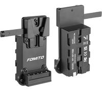 FOMITO NP-F970 F750 F550 Dummy Battery to V-Mount Plate Power Adapter for Camera Monitor Neewer F100 FEELWORLD FW568 F5 T7, LED Video Light CN160 CN216 YN300 II YN-600 W260
