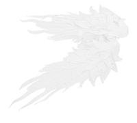 FOMIYES 1 Pair Embroidered Angel Wing Lace Applique Patches White Multi-Layer Decorative Sewing Appliques for Jackets Clothes DIY Craft Embellishments