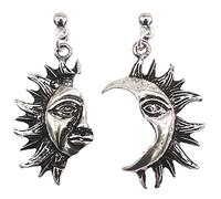 FOMIYES 1 Pair Gothic Sun Moon Dangle Earrings for Women Asymmetrical Fashion Jewelry Lightweight Hypoallergenic Drop Earrings Unique Ear Accessories for Distinctive Style