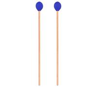 FOMIYES 1 Pair Intermediate Marimba Mallets with Blue Heads and Wooden Handles, Percussion Instrument Accessory for Xylophone and Tongue Drum Players