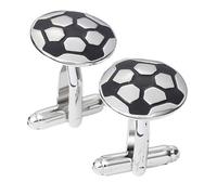 FOMIYES 1 Pair of Creative Football Silver Cufflinks for Men, Copper Business Shirt Sleeve Nail, Practical and Aesthetical Design Suitable for Business Occasion