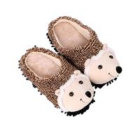 FOMIYES 1 Pair Warm Plush Hedgehog Slippers for Winter Soft and Comfortable Indoor Footwear Adorable Cartoon Design Breathable and Sweat Absorbing Skid Sole for Safe Walking