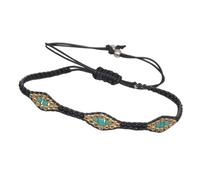 FOMIYES 1 PC Handmade Friendship Bracelet Retro Rice Beads Design Elastic Hand Weave Jewelry for Ladies Unique present for Travel Commemoration and Celebrations