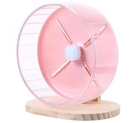FOMIYES 1 Set Hamster Running Wheel Hamster Supply Exercise Roller Compact Rat Wheel Hedgehog Toy Exercising Chinchilla Large Wooden Pink Supplies Fitness