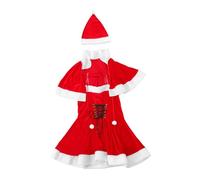 FOMIYES 1 Set Women Christmas Dress: Fashion Warm Suit with Cloak & Hat - Mrs Claus Santa Costume - Xmas Lady Cosplay Dress up Supply
