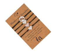 FOMIYES 1 Set Woven String Bracelet for Mother Day Heart Shaped Mum and Daughter Inspirational Wax Thread Design for Cherished Relationships