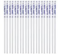 FOMIYES 10 Pairs Blue and White Porcelain Chopsticks Set Multi-Function Reusable Ceramic Chopsticks for Home and Restaurant Dining Delicate Food for Asian Cuisine