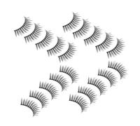 FOMIYES 10 Pairs Short False Eyelashes Natural Crossed Design Makeup Accessories for Women Lightweight Wispy Faux Lashes for Everyday Wear and Special Occasions