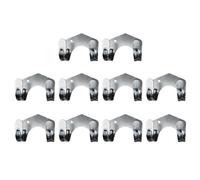FOMIYES 10 Pcs Iron Hooks Heavy Bearing Double Hooks with Install Screws Simple Fine Craft Design Sturdy Gardening Tool Rack for Garden Storage and Organisation