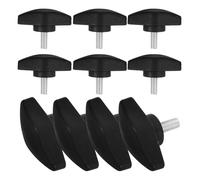 FOMIYES 10 Pcs M5X12-36 Threaded Thumb Screws T-Shaped Plastic Knobs Microphone Stand Screws with Wing Handles for Woodworking Machinery and Industrial Equipment Tightening