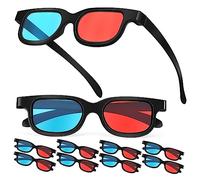 FOMIYES 10 Pcs Red Blue Glasses for Movies at Home Compatible with Tvs Computer Monitors Theater Screens Frame with Comfortable Nose Pads Suitable for Adults