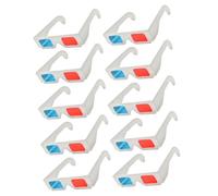 FOMIYES 10 pcs Viewing Glasses Lightweight Red Blue Paper Glasses for Movies Durable Comfortable Design for Family for Birthdays and Holidays