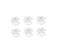 FOMIYES 10 Pcs White Resin Spiral Hair Clips Flower Barrettes for Women Brides Flexible Hair Pins for Bun Hairstyles Wedding Accessories